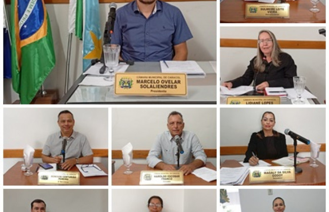 Pautas Importantes, nos trabalhos legislativos da Câmara de Caracol do dia 01/10/2025